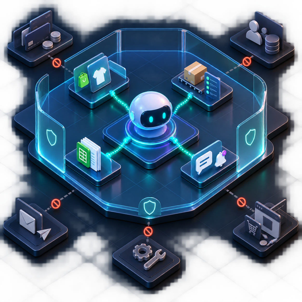 Scoped permissions for a Shopify AI assistant