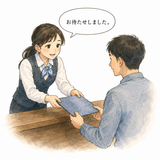 23. お待たせしました。（おまたせしました。）— maaf lama menunggu