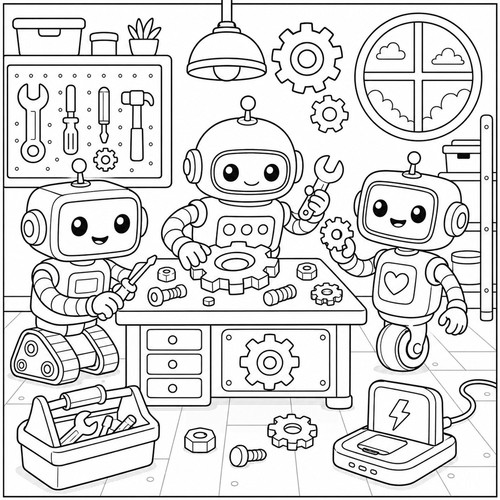 Friendly Robots Workshop Coloring Page for Creative Fun.jpg