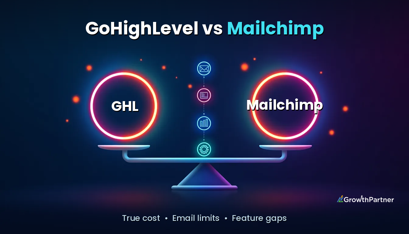 GoHighLevel vs Mailchimp: Features & True Cost (2026) — HL Growth Partner, Dr Priya Jaganathan
