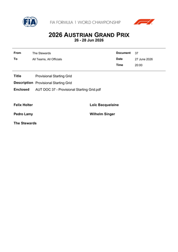 [Austrian GP]Doc 37 Provisional Starting Grid page 1.png