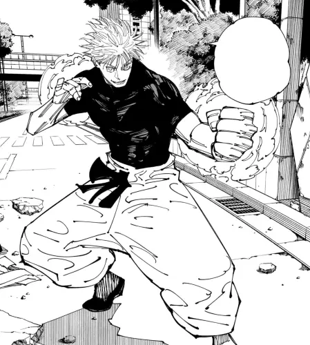 Satoru Gojo poised to fight Sukuna.webp