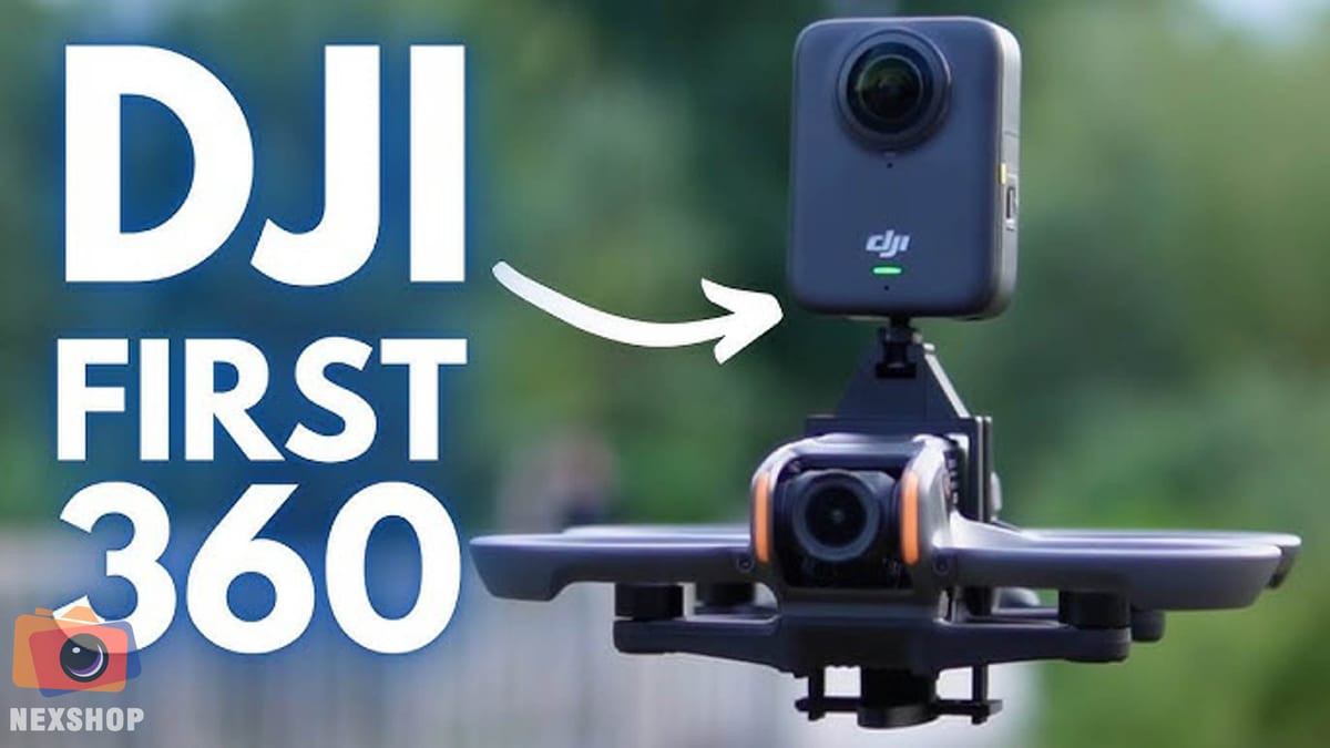 DJI Osmo 360 gắn trên xe hơi, ghi lại toàn bộ hành trình với góc nhìn rộng.