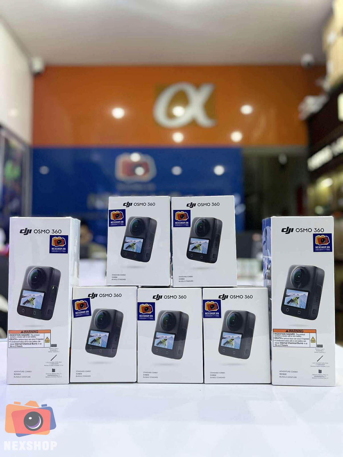 Cận cảnh ống kính kép mạnh mẽ của camera DJI Osmo 360.