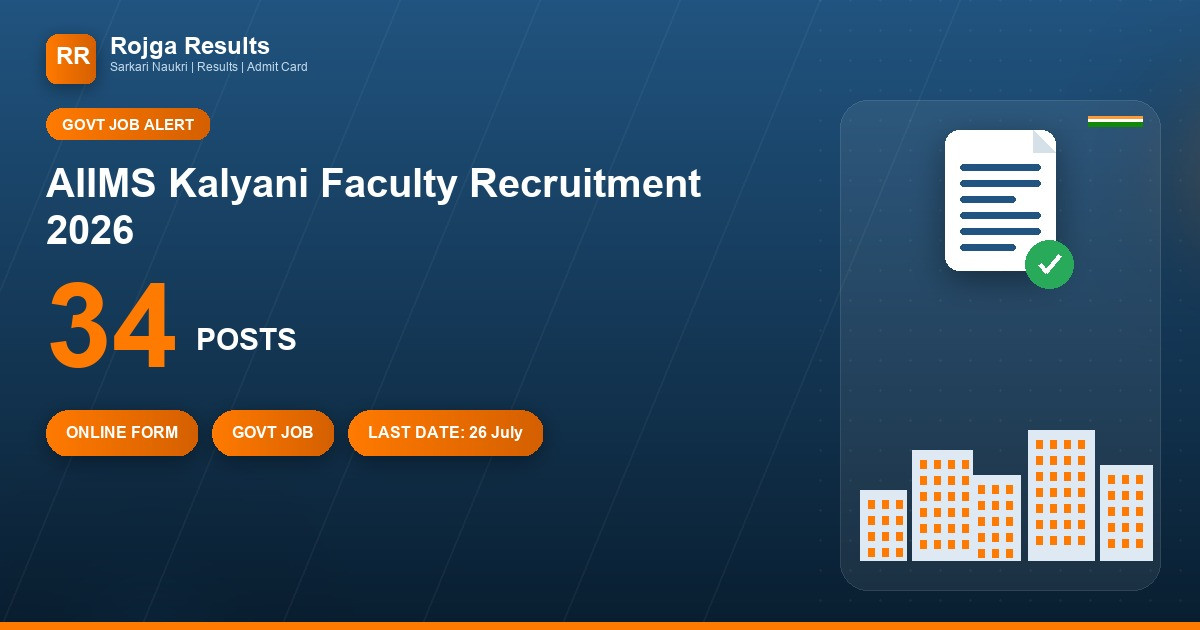 AIIMS Kalyani Faculty Recruitment 2026