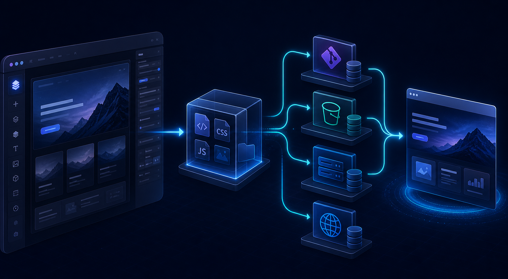 Static Framer export package routed to multiple hosting destinations