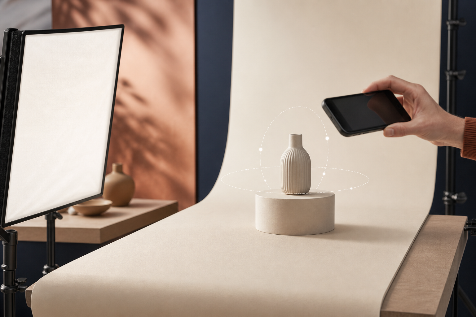 Studio setup for Shopify 3D capture