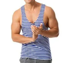 Navy Blue Striped Tank Tee -$3.webp