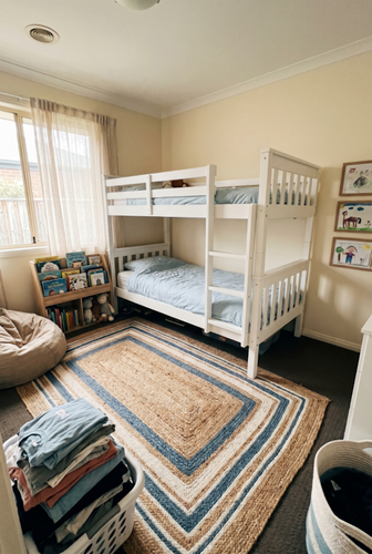 White kids bunk bed for shared bedrooms.png