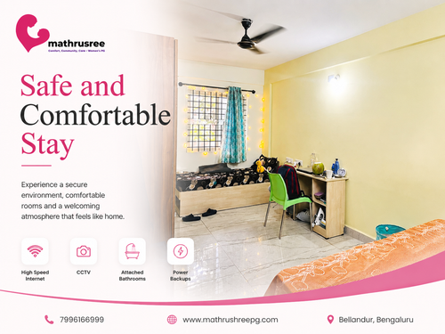 Searching for a trusted ladies paying guest in Bellandur? Visit Mathrusree PG today..png