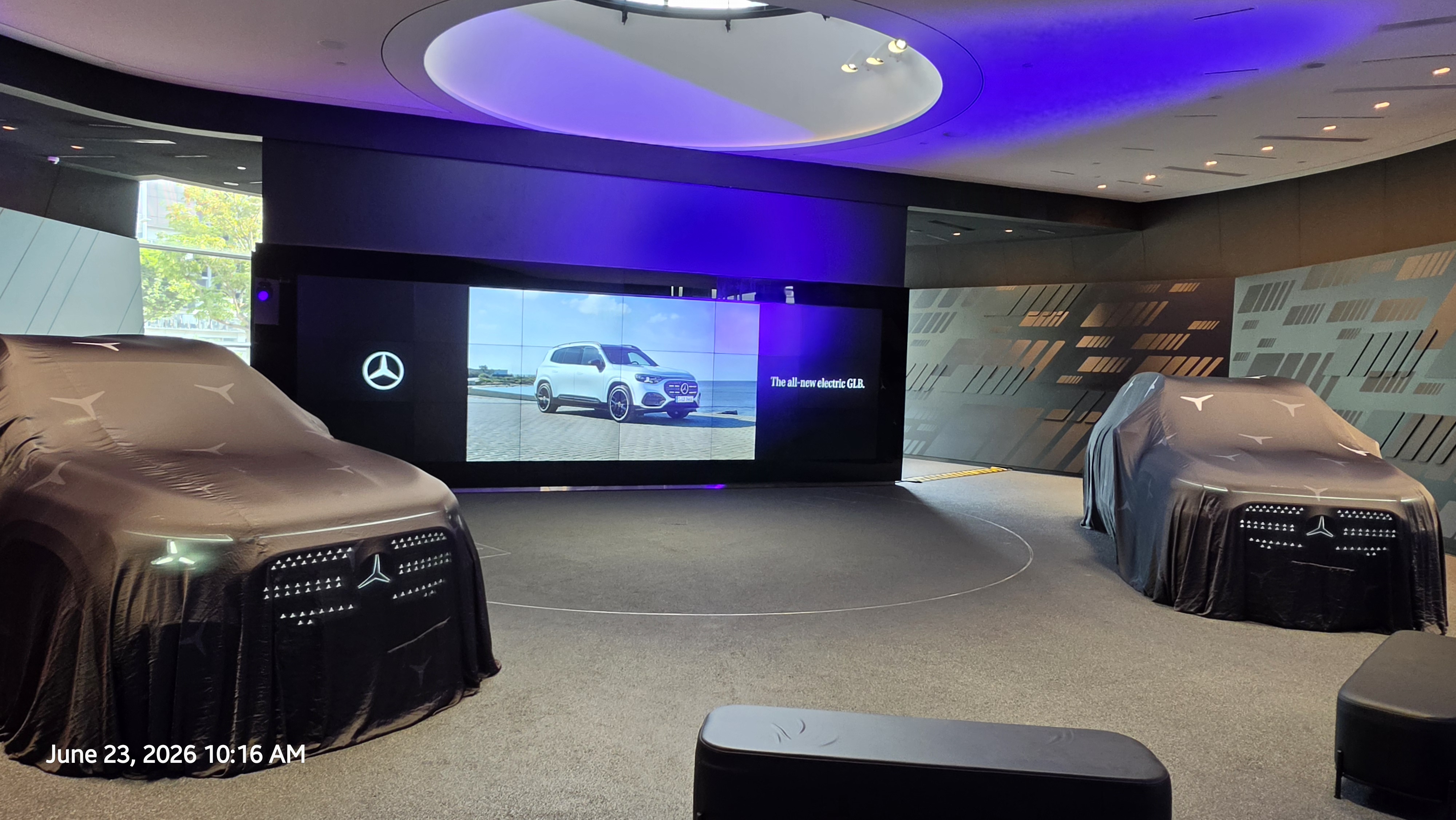 Mercedes-Benz GLB electric Singapore showroom before the unveiling