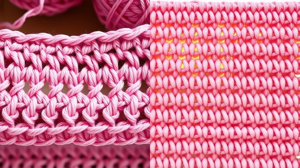 A close-up comparison of loose crochet stitches versus tight, gap-free stitches used in the Free Angel Stitch Amigurumi Crochet Pattern.