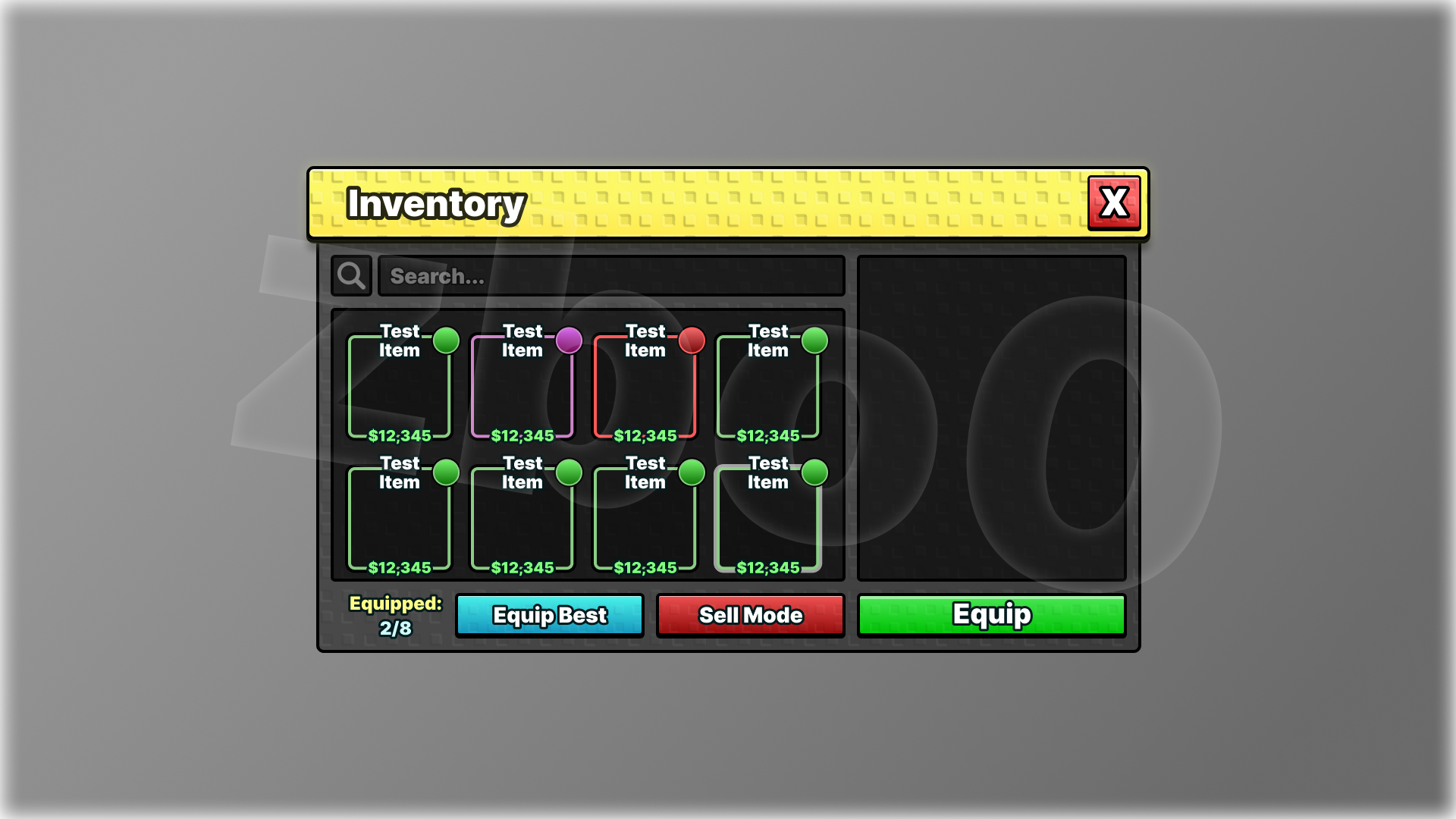 Stud inventory frame