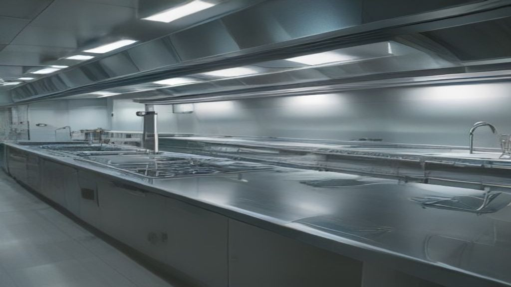 Kitchen manager measuring under-bar footprint for a glass chiller installation beside draft towers