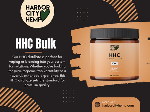 Consistency becomes especially important for businesses purchasing Hhc bulk because manufacturing schedules often depend on receiving similar material every time. Instead of assuming every order will be identical, ask about: Production standards, Batch consistency, Inventory availability, Repeat ordering process. Reliable consistency makes planning much easier while reducing unexpected surprises.

For more info visit here: https://harborcityhemp.com/product/hhc-distillate

Contact: Harbor City Hemp
Address: 186 Specialty Pt, Sanford, FL 32771
Phone: 619-639-4386

Read Our Blogs:
https://harborcityhemp.weebly.com
https://harborcityhemp.tumblr.com/
https://harborcityhempcbd.wordpress.com/

More Links:
https://igli.me/harborcityhemp
https://www.magcloud.com/user/harborcityhemp
https://issuu.com/harborcityhemp