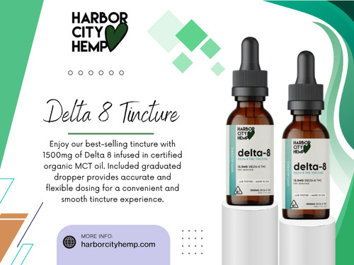 Choosing the first bottle with the highest number on the label is not how to find the best Delta 8 tincture. The smartest shoppers consider ingredient transparency, product consistency, company reputation and overall shopping experience before making a decision.

For more info visit here: https://harborcityhemp.com/product/delta-8-tincture-1500mg/

Contact: Harbor City Hemp
Address: 186 Specialty Pt, Sanford, FL 32771
Phone: 619-639-4386

Read Our Blogs:
https://harborcityhempcbd.wordpress.com/
https://harborcityhemp.blogspot.com
https://harborcityhemp.wixsite.com/harborcityhemp

More Links:
https://linkfly.to/harborcityhemp
https://disqus.com/by/harborcityhemp/about/
https://www.pinterest.com/harborcityhemp/