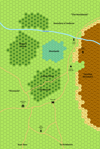 Andevar map labels