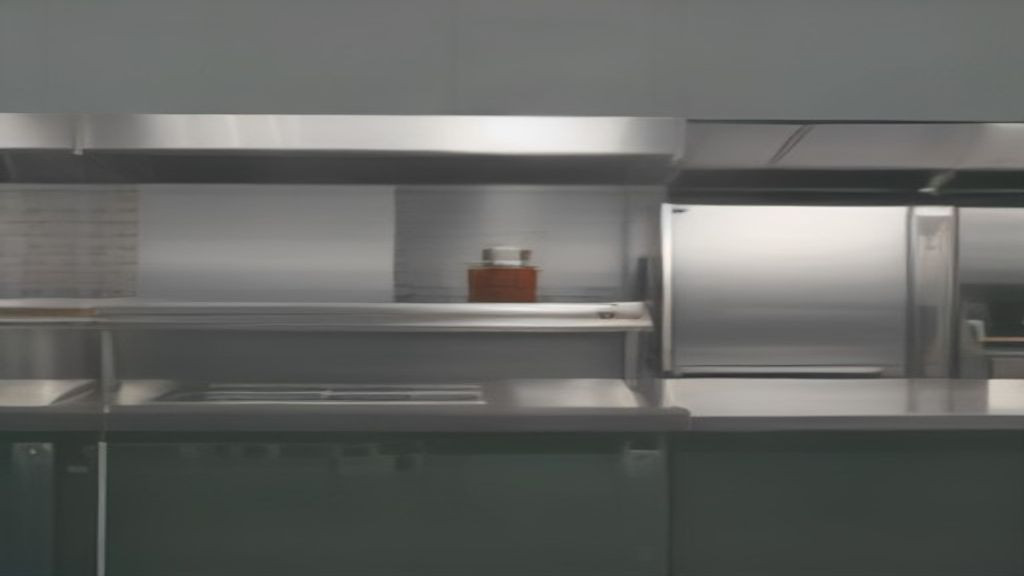 Kitchen manager comparing drawer and door commercial undercounter refrigerators on a cook line