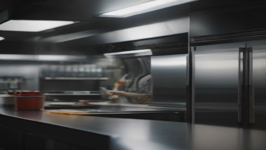 Staff cleaning condenser vents on a commercial 48 inch undercounter refrigerator