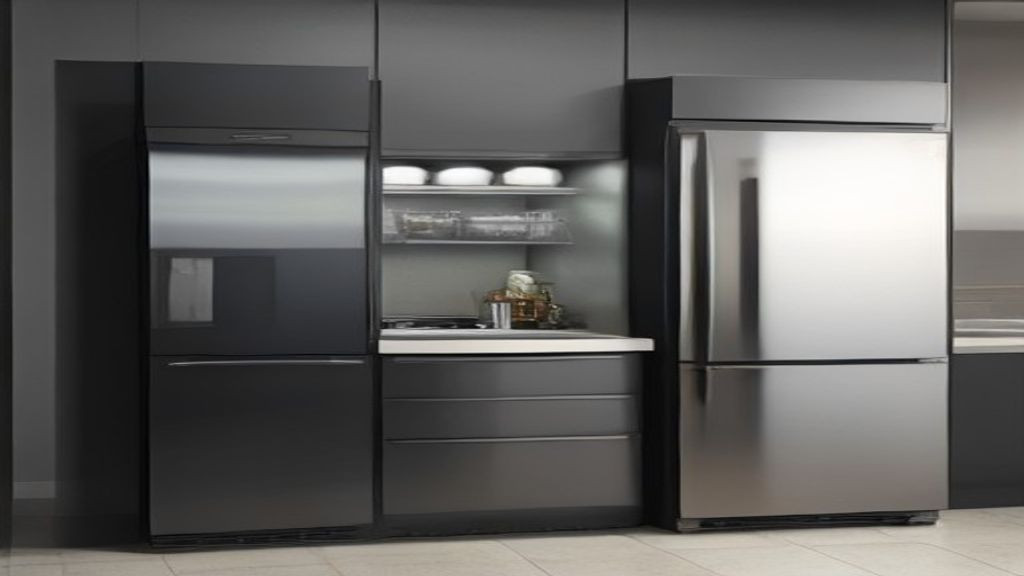Clean commercial undercounter fridge with doors open showing organized pan storage