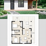 House exterior with floor plan 202607310514 x4
