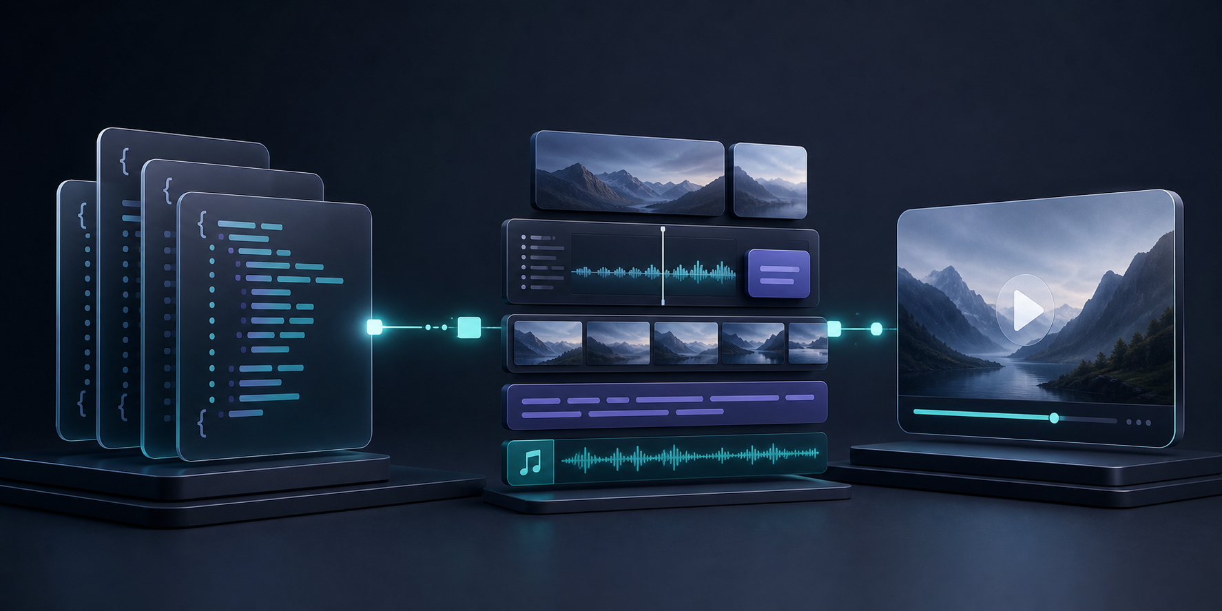 JSON-first video workflow from structured data to scenes, clips, and render output