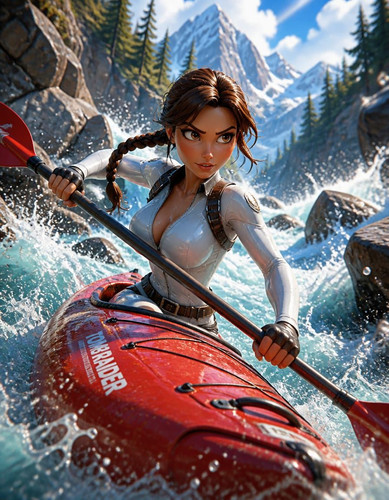lara in dangerous white waters.jpg