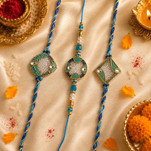 Premium handcrafted designer rakhi Set of 3