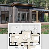 Wooden house floor plan graphic 202607310705 x4