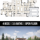 Blueprint and house exterior render 202607310611 x4
