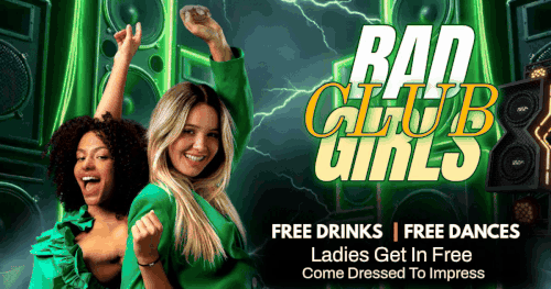 Green Neon Ladies Night Event Facebook Shared Image Video Made with PosterMyWall.gif