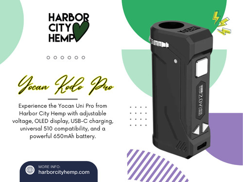 The Yocan uni pro is gaining popularity due to its adjustable voltage, compact design and compatibility with a wide range of cartridges. Whether someone is using it every day or just from time to time, learning how to get the best performance out of the device makes every feature that much more worthwhile.

For more info visit here: https://harborcityhemp.com/product/yocan-uni-pro/

Contact: Harbor City Hemp
Address: 186 Specialty Pt, Sanford, FL 32771
Phone: 619-639-4386

Read Our Blogs:
https://harborcityhempcbd.wordpress.com/
https://harborcityhemp.blogspot.com
https://harborcityhemp.wixsite.com/harborcityhemp

More Links:
https://myanimelist.net/profile/harborcityhemp
https://www.blogger.com/profile/15882807629802937058
https://magic.ly/harborcityhemp