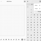 ascii draw canvas size
