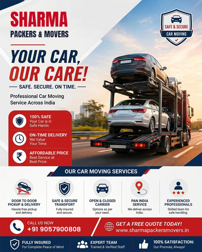 Safe & Secure Car Transportation Services Across India | Sharma Packers & Movers.jpg