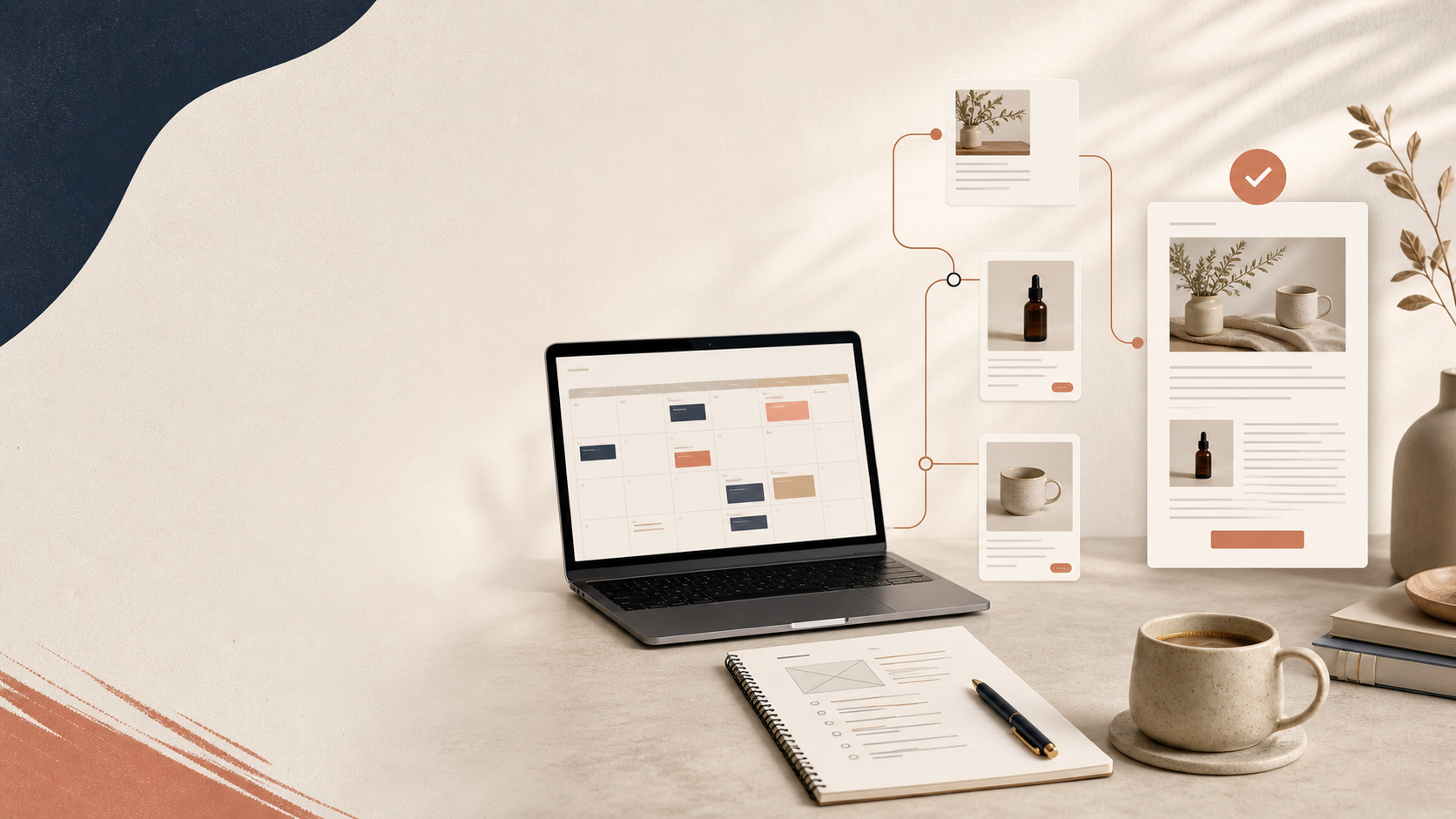Shopify blog automation workspace with content calendar and draft pipeline