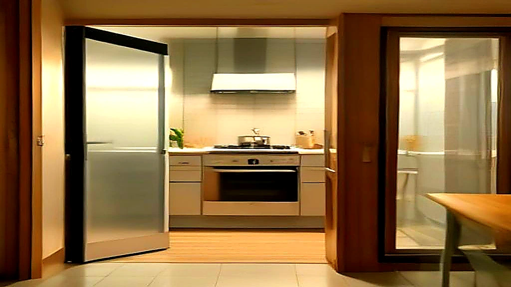 Kitchen manager checking walk-in refrigerator temperature and door gasket during a maintenance inspection