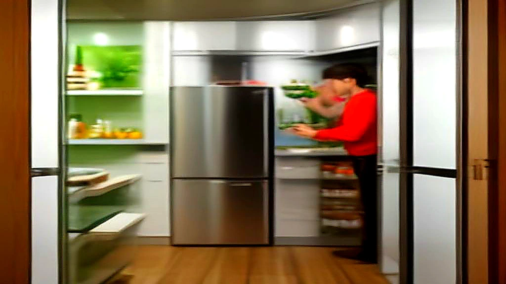 Kitchen manager checking temperature and airflow inside a walk-in refrigerator