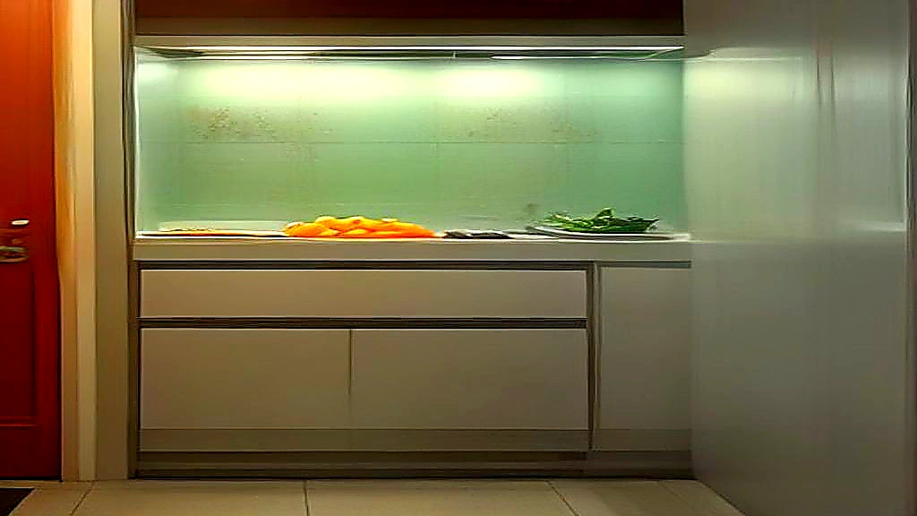 Kitchen manager checking shelving and product layout inside a walk-in freezer