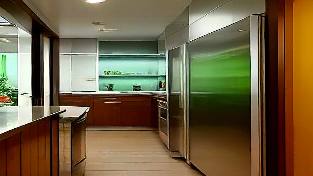 Restaurant walk-in cooler / freezer combo with open cooler door and stainless shelving