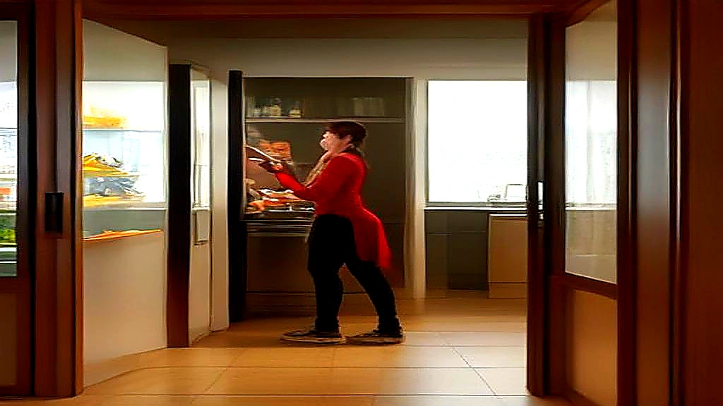 Kitchen manager checking thermometer and door seals inside a commercial walk-in combo