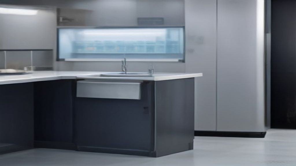 Kitchen manager checking ice bin capacity and drip tray on a commercial dispenser
