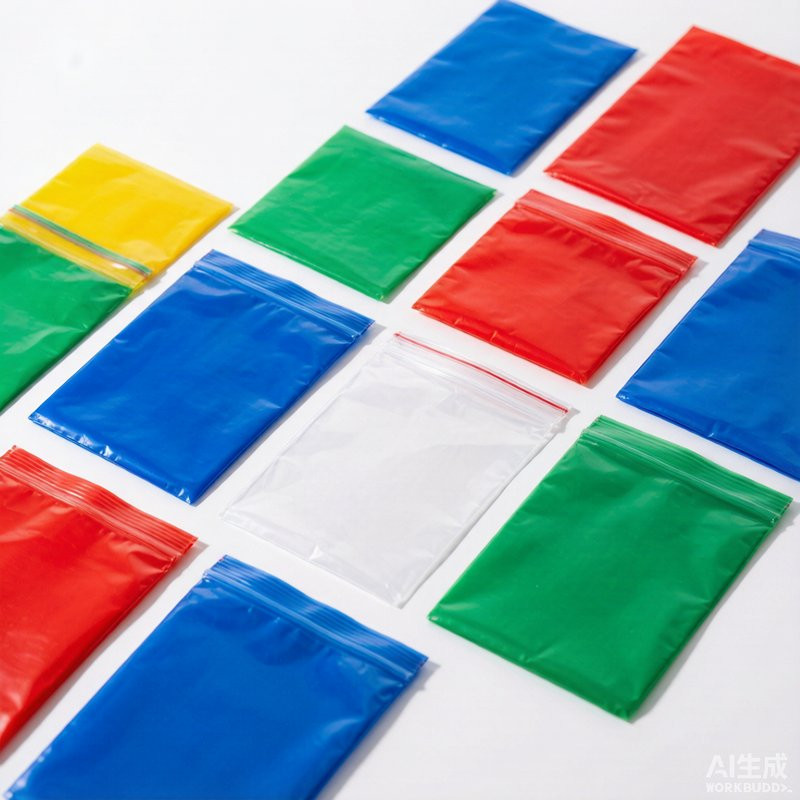 Colored self-sealing bags for branding and organization