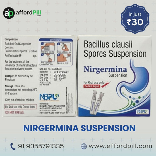 Making better health choices begins with understanding the products you use. Nirgermina Suspension should always be used according to the instructions on the product label or as advised by a qualified healthcare professional. Reading the product information carefully helps you use healthcare products safely and responsibly.

Before starting Nirgermina Suspension, tell your doctor about any health conditions, allergies, or medicines you are taking. This information helps your healthcare provider guide you on the appropriate use of healthcare products.

At Affordpill, we are dedicated to making healthcare more accessible with genuine products, competitive prices, secure ordering, and dependable customer support. We also believe that clear and simple healthcare information helps customers make informed decisions with confidence.

Responsible healthcare is about understanding your products and following professional advice. With Affordpill, you can access trusted healthcare products and reliable information to support your everyday healthcare needs.


Order Now:-https://www.affordpill.com/products/nirgermina-suspension
E-mail :-info@affordpill.com
Address :-  D-67, Sector-6, Noida, Uttar Pradesh - 201301
Content No:- +91 9355791335, 9818310317
