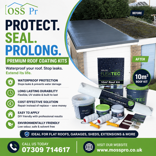 Premium Roof Coating Kits for Flat Roof Protection Moss Pro.png