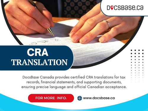 Financial paperwork leaves very little room for mistakes, especially when it is being reviewed by government agencies or financial institutions. Choosing professional CRA translation services helps ensure that every detail is presented accurately, making the submission process smoother and more reliable.

Address: 5409 Yonge St., Toronto, Ontario, Canada M2N 5R6
Phone: +16478751474

Find Us On Google Map: https://maps.app.goo.gl/dF4VuEUYW43xyL1a9

Read Our Blogs:
https://docsbaseca.wordpress.com
https://docsbaseca.tumblr.com/
https://docsbaseca.medium.com/translation-for-wes-90260766b744

More Links:
https://www.buzzfeed.com/docsbaseca
https://www.apsense.com/user/docsbasecan
https://gravatar.com/docsbaseca