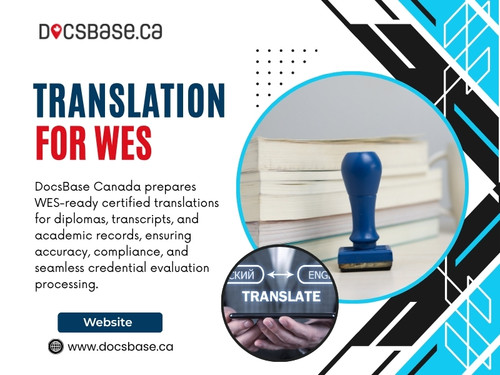 Studying or building career in Canada often starts way before an application is submitted. One of the most critical steps for internationally educated students is the preparation of academic documents to meet the official evaluation requirements. This is where Translation for WES plays a vital role in the process.

Address: 5409 Yonge St., Toronto, Ontario, Canada M2N 5R6
Phone: +16478751474

Find Us On Google Map: https://maps.app.goo.gl/dF4VuEUYW43xyL1a9

Read Our Blogs:
https://docsbaseca.wordpress.com
https://docsbaseca.tumblr.com/
https://docsbaseca.medium.com/translation-for-wes-90260766b744

More Links:
https://www.buzzfeed.com/docsbaseca
https://www.apsense.com/user/docsbasecan
https://gravatar.com/docsbaseca