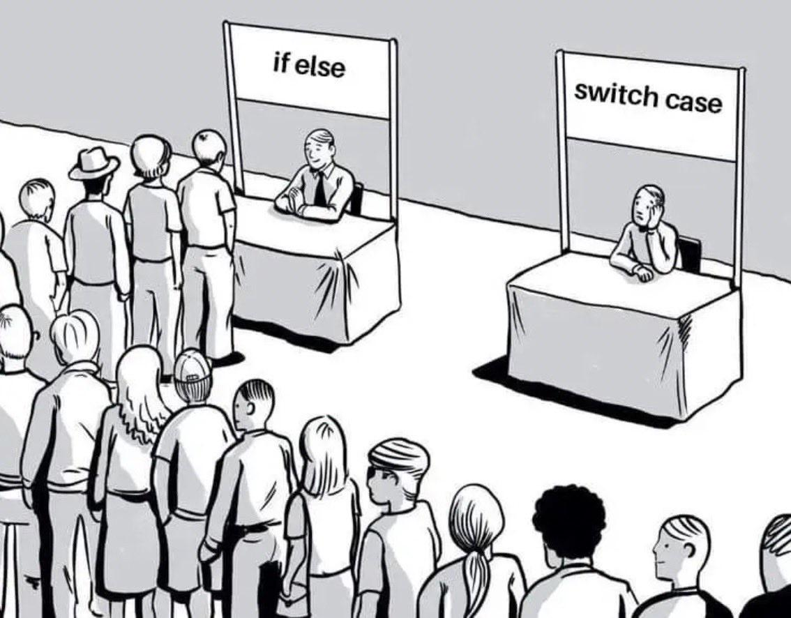 程序员 reaction:switchcase