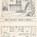 Architectural draft with floor plan 202607312311 x4