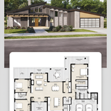 House exterior with floor plan 202607301053 x4