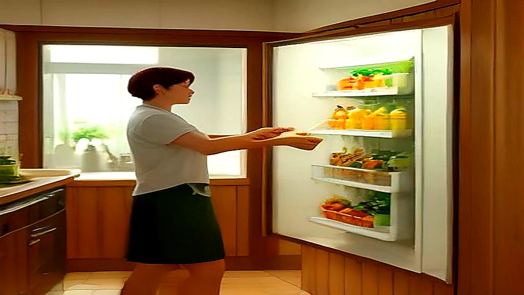 Kitchen manager checking tub layout and lid clearance on an ice cream freezer